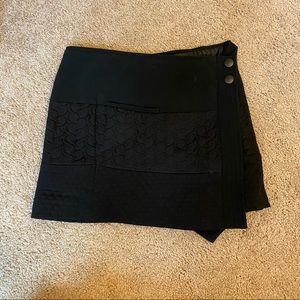 Black skirt with subtle floral design